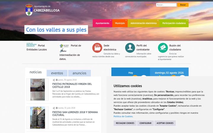 Capture d'écran de cabezabellosa.es