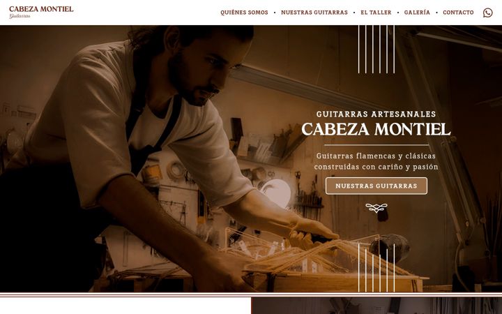 Screenshot of cabezamontielguitarras.com
