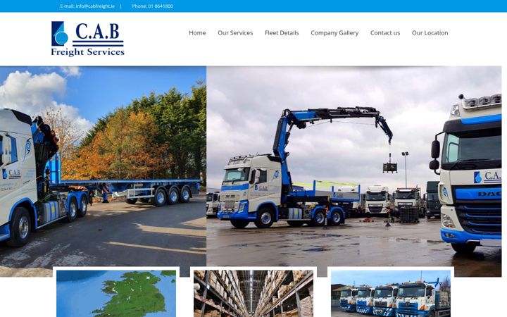 Screenshot of cabfreight.ie