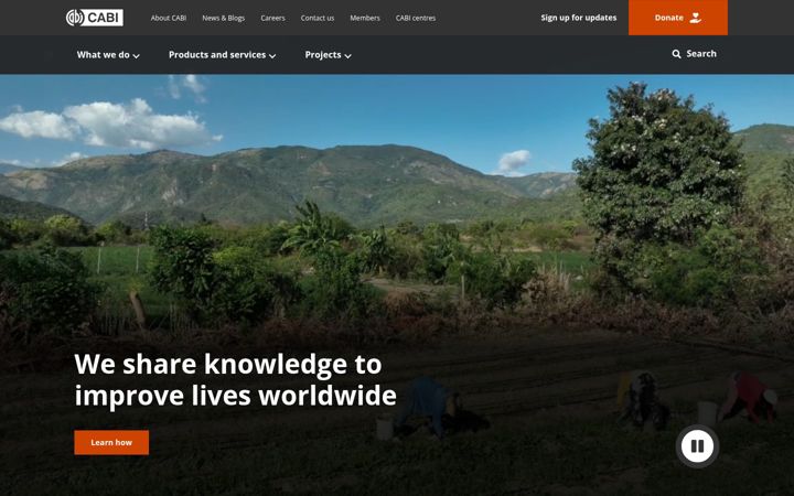 Skjámynd af cabi.org
