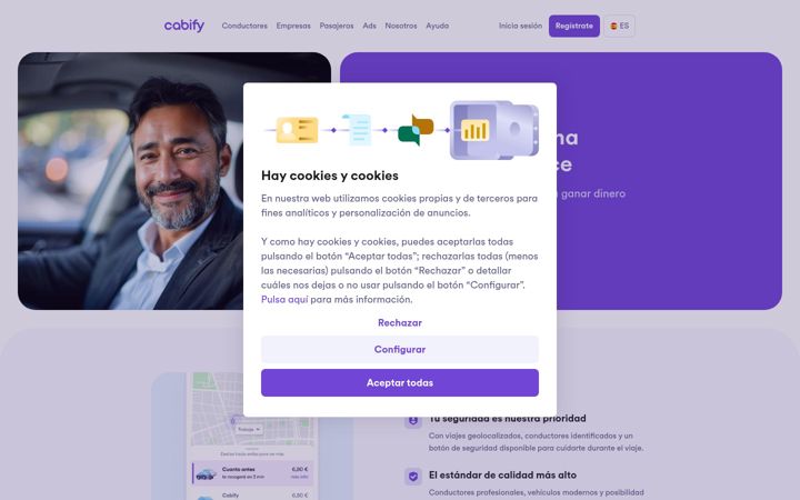 Képernyőkép: cabify.com