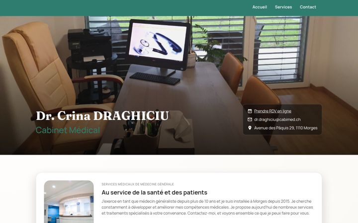 Екранна снимка на cabimed.ch