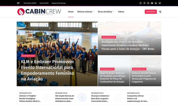 Екранна снимка на cabincrew.com.br