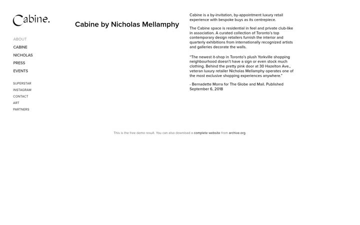 cabinebynicholasmellamphy.com