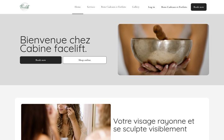 Screenshot of cabinefacelift.com