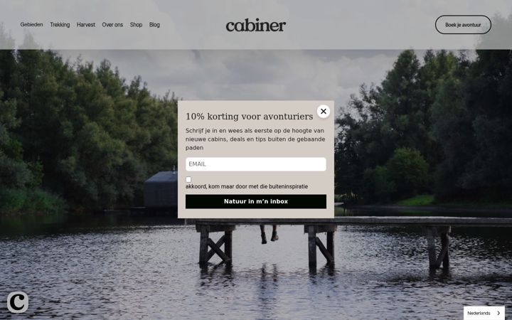 Screenshot of cabiner.com