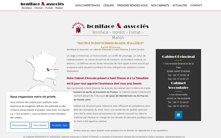 Captură de ecran a cabinet-boniface.fr