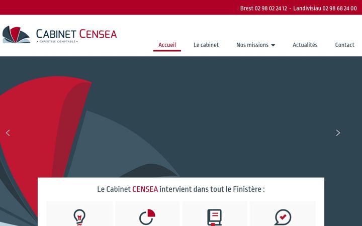 Captură de ecran a cabinet-censea.fr