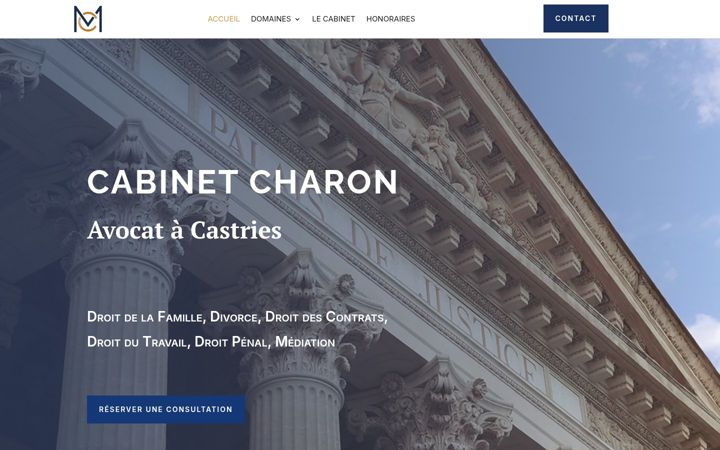 Captură de ecran a cabinet-charon.fr