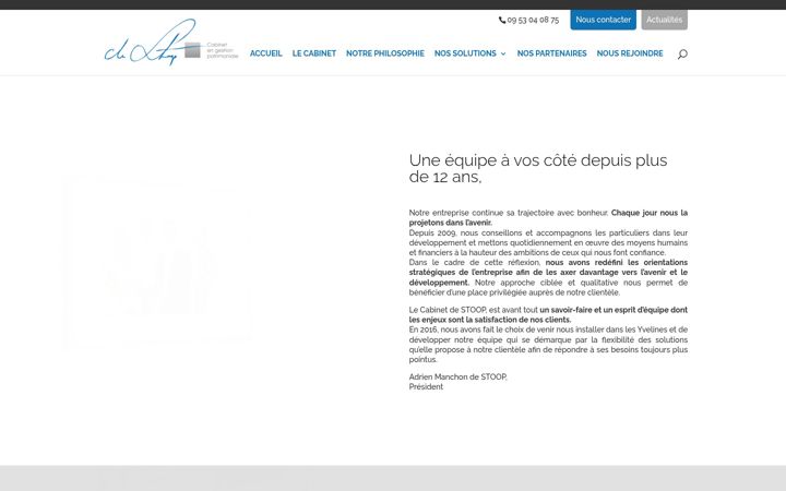 Captură de ecran a cabinet-destoop.fr