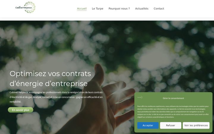 Captură de ecran a cabinet-helyance.fr