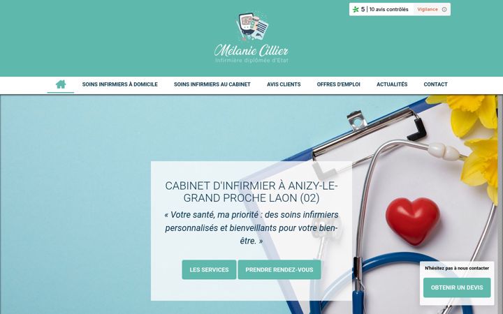 Screenshot of cabinet-infirmier-cillier.fr