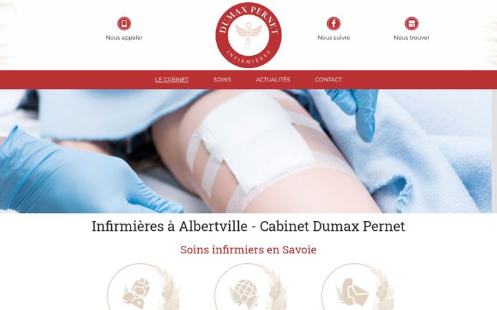 Screenshot of cabinet-infirmier-dumax-pernet.fr