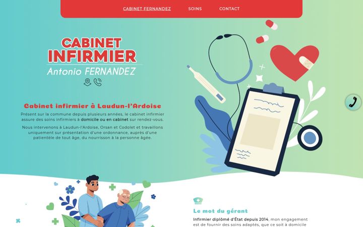 Screenshot of cabinet-infirmier-laudun.fr