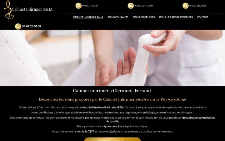 Screenshot of cabinet-infirmier-saha.fr