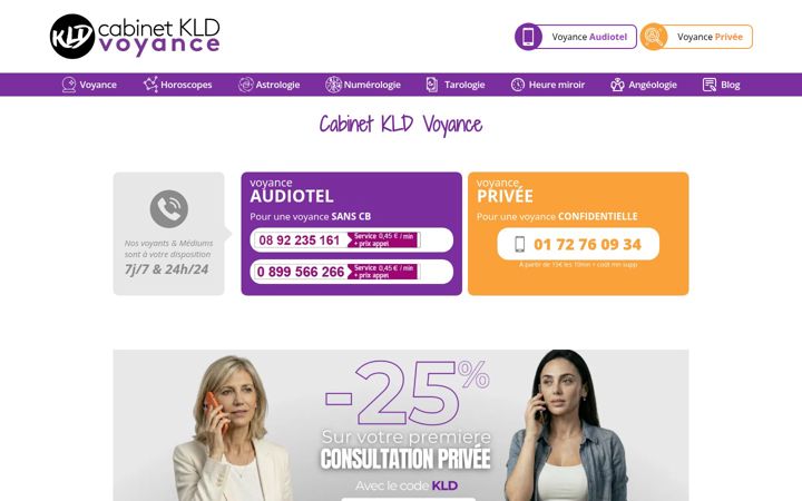 Ekrano kopija cabinet-kld-voyance.fr