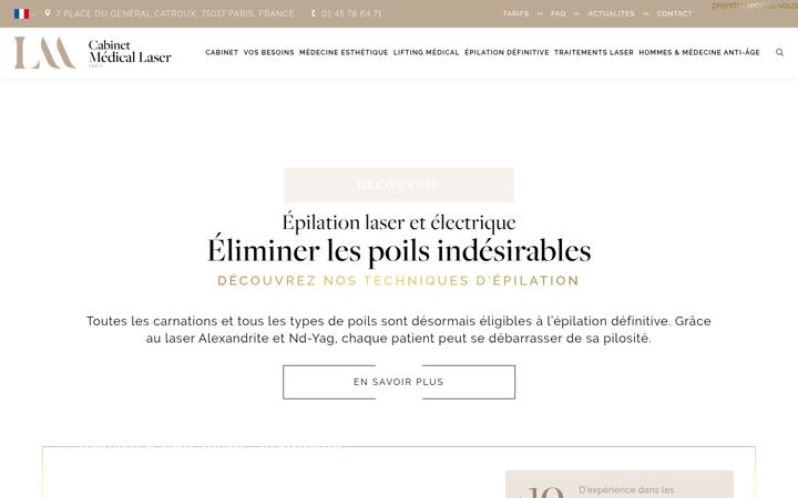 Skjermbilde av cabinet-medical-laser-paris.fr