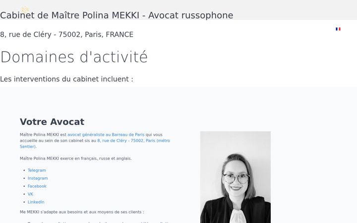Screenshot of cabinet-mekki.com