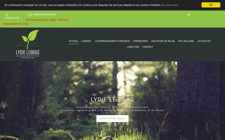 Screenshot of cabinet-montessori-aba.fr