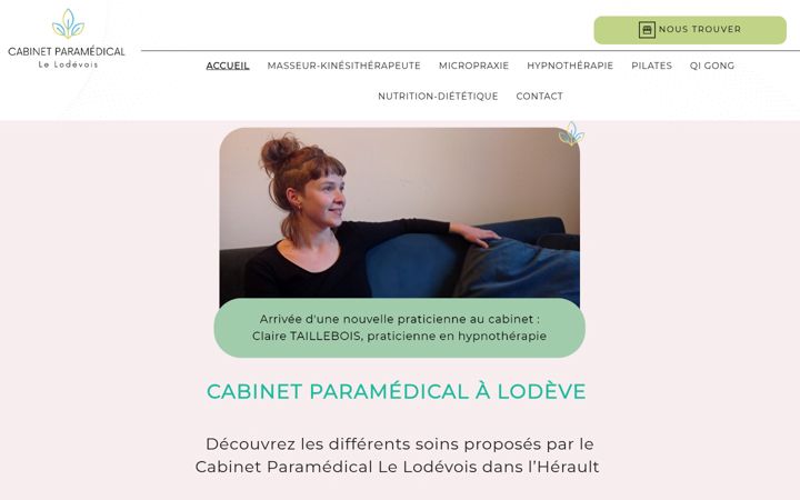 Screenshot of cabinet-paramedical-le-lodevois.fr