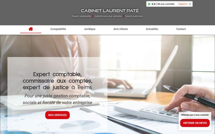 Screenshot of cabinet-pate.com