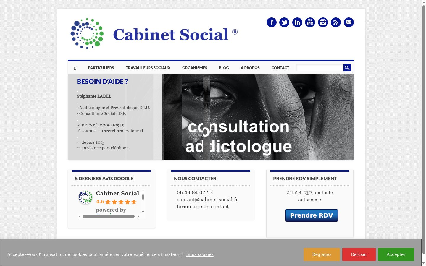 Captura de ecrã do banner de consentimento apresentado antes de qualquer interação
