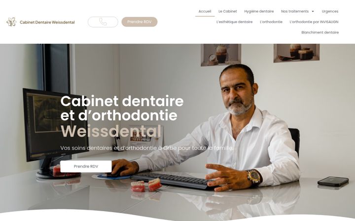 Capture d'écran de cabinet-weissdental.ch