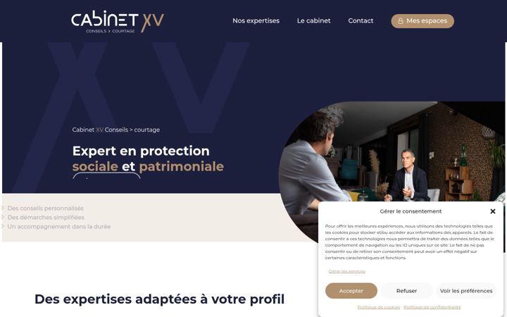 Ekrano kopija cabinet-xv.fr