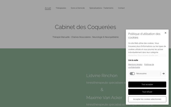 Screenshot of cabinetcoquerees.com