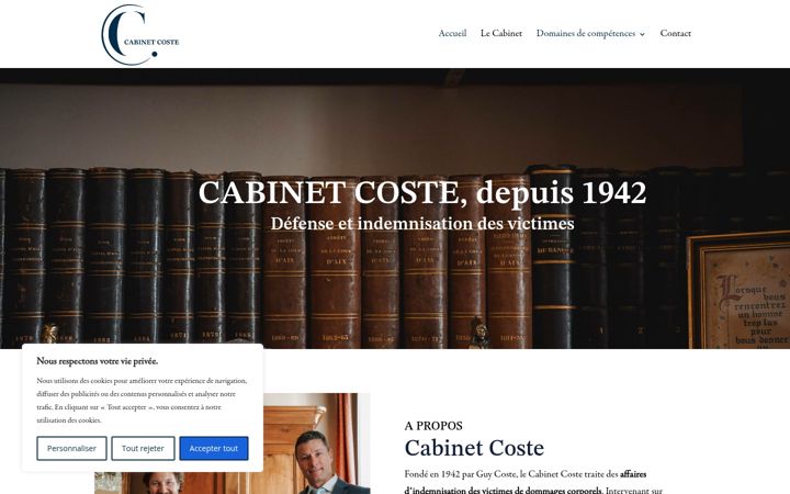 Screenshot of cabinetcoste.com