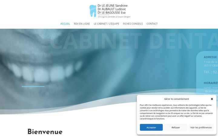 Screenshot of cabinetdentairedraubaultlejeune-chirurgien-dentiste.fr