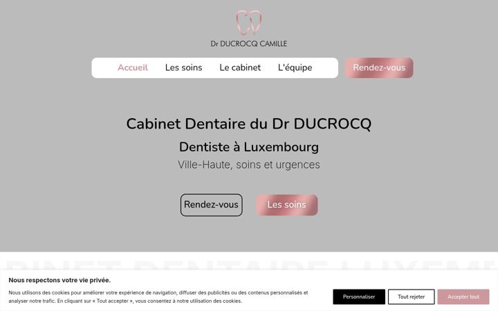 Screenshot of cabinetdentaireducrocq.lu