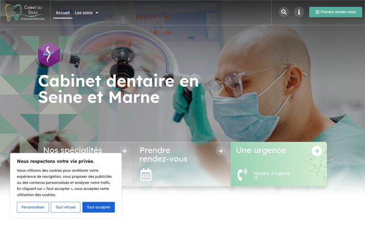 Screenshot of cabinetdentairedusaule.fr