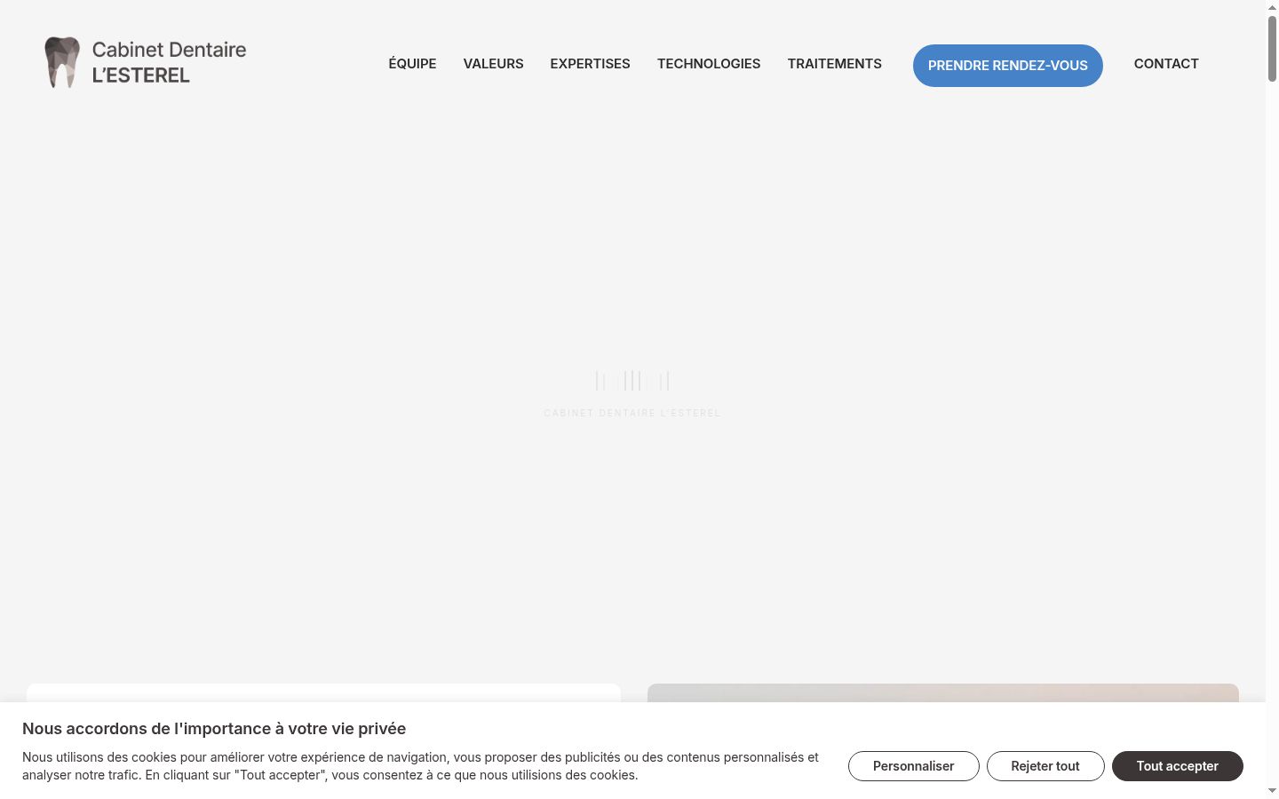 Snimka zaslona bannera za privolu prikazanog prije bilo kakve interakcije