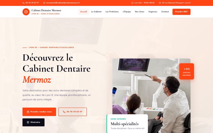 Screenshot of cabinetdentairemermoz.fr
