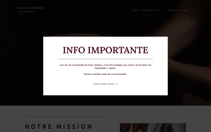 Screenshot of cabinetderelaxation.fr