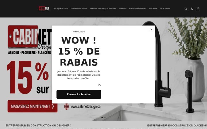 Screenshot of cabinetdesign.ca