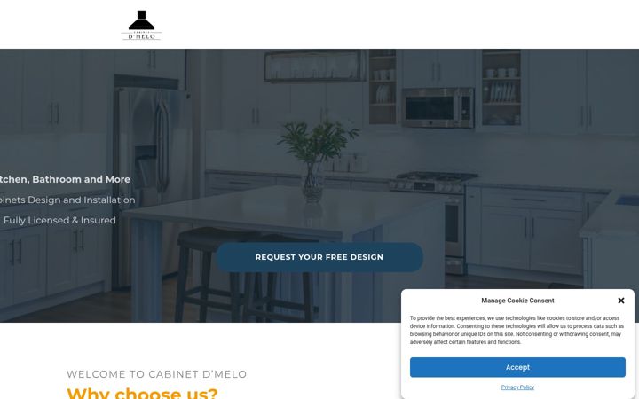 Screenshot of cabinetdmelo.com