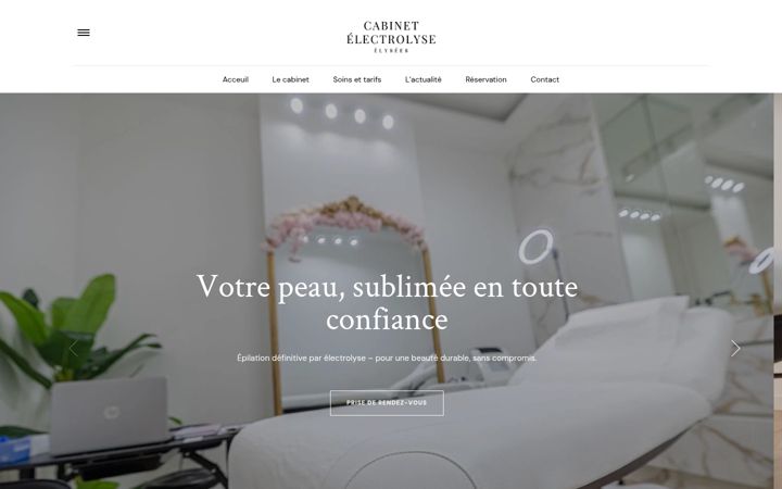 Screenshot of cabinetelectrolyse.fr