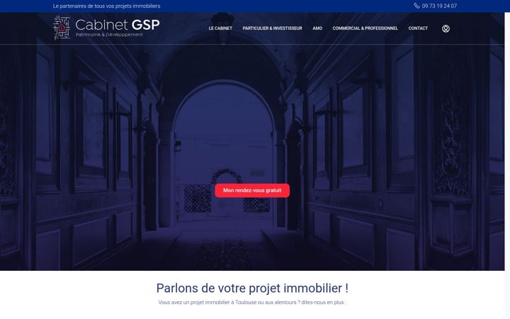Posnetek zaslona cabinetgsp.fr