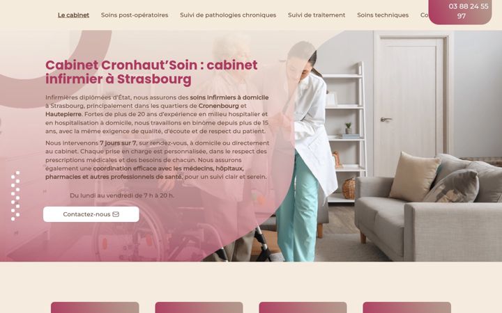 Screenshot of cabinetinfirmier-cronhautsoin.fr