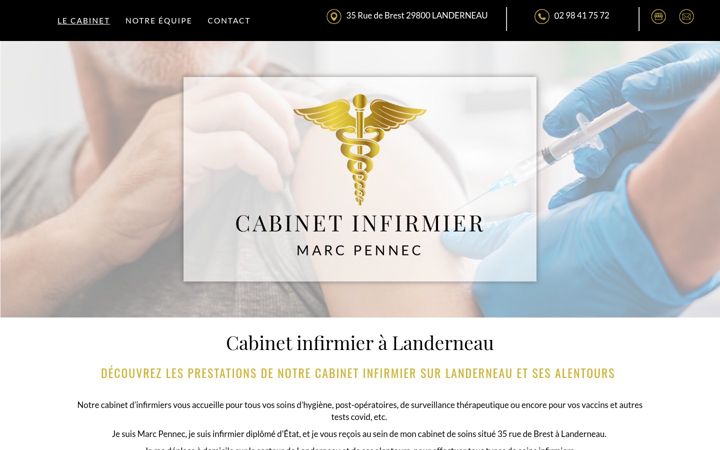 Screenshot of cabinetinfirmier-landerneau.fr
