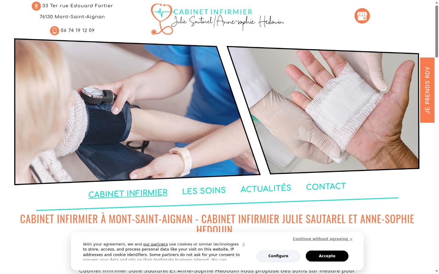 Captură de ecran a bannerului de consimțământ afișat înainte de orice interacțiune