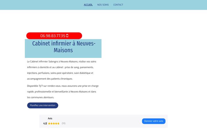 Screenshot of cabinetinfirmiersalengro.fr