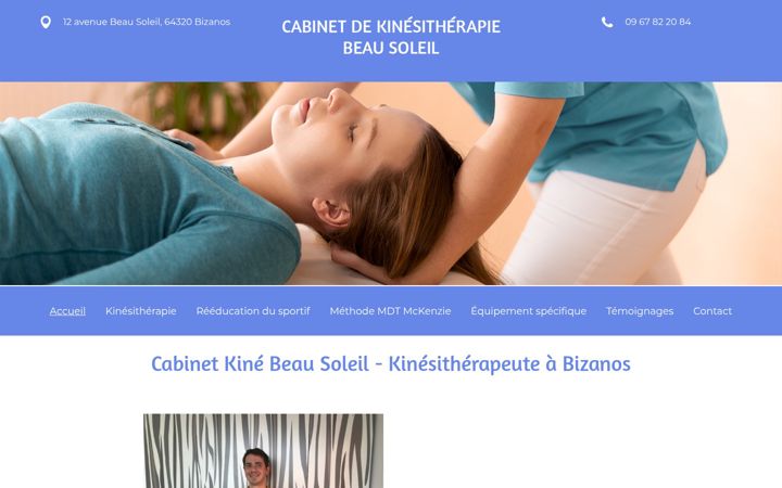 Screenshot of cabinetkinebeausoleil-64.fr
