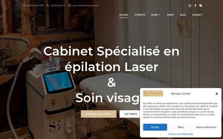 Ekrano kopija cabinetlaserprive.fr