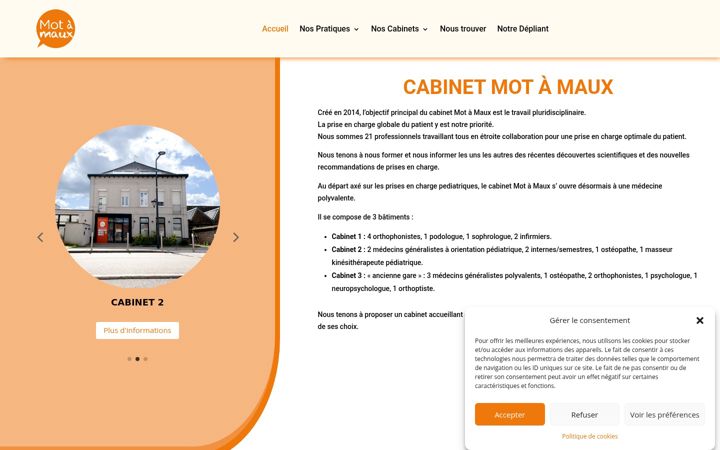 Screenshot of cabinetmotamaux.fr