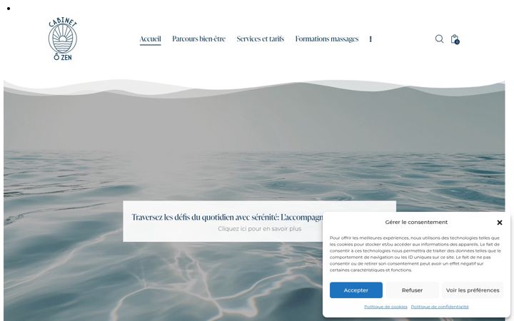 Screenshot von cabinetozen.fr