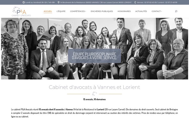 Kuvakaappaus sivustosta cabinetpa-avocat-vannes.fr