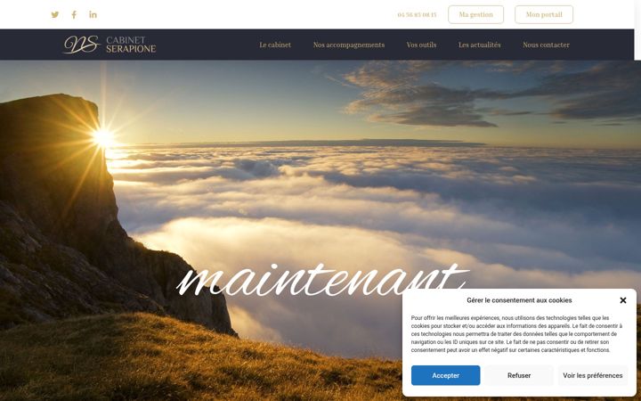 Screenshot of cabinetserapione.fr